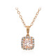 10K AAA Morganite Gold Necklace