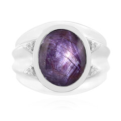 Channapatna Star Ruby Silver Ring