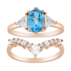 Swiss Blue Topaz Silver Ring