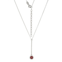 Mozambique Garnet Silver Necklace