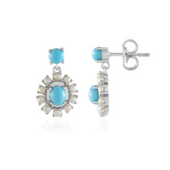Sleeping Beauty Turquoise Silver Earrings