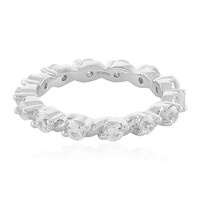 White Topaz Silver Ring