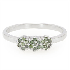 Fancy Diamond Silver Ring