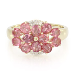 10K Unheated Padparadscha Sapphire Gold Ring
