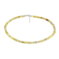 Yellow Opal Silver Necklace