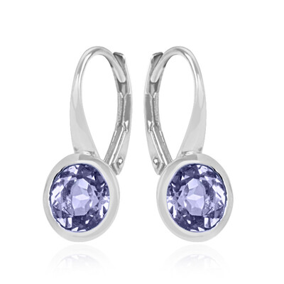 Unheated Tanzanite Silver Earrings