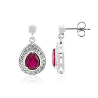 Bemainty Ruby Silver Earrings