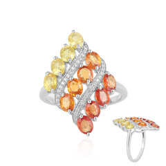 Fancy Sapphire Silver Ring