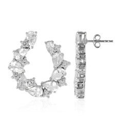 White Topaz Silver Earrings