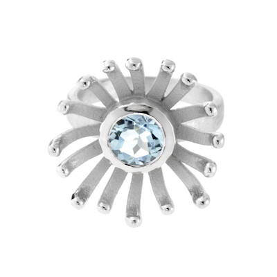 Sky Blue Topaz Silver Ring