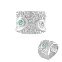 Colombian Emerald Silver Ring