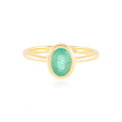 Russian Emerald Silver Ring
