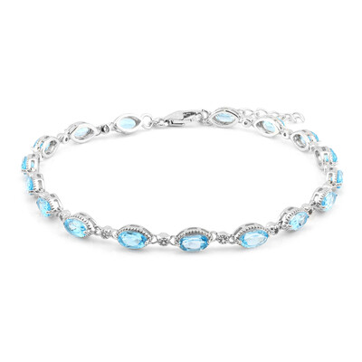 Swiss Blue Topaz Silver Bracelet