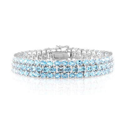 Swiss Blue Topaz Silver Bracelet