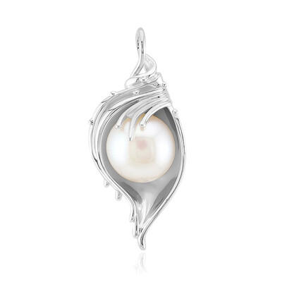 White Freshwater Pearl Silver Pendant (Michelle Albala)