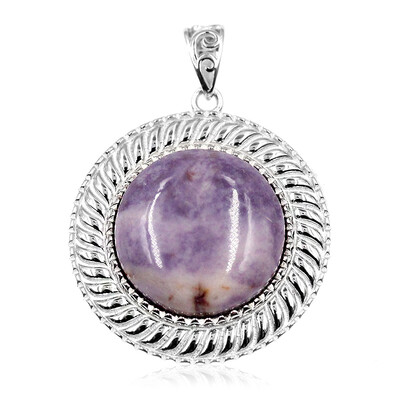 Fluorite Opal Silver Pendant