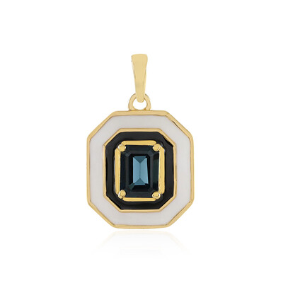 London Blue Topaz Silver Pendant (M de Luca)