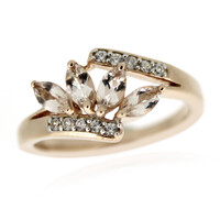 Morganite Silver Ring