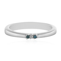I4 (J) Diamond Silver Ring