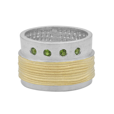 Russian Diopside Silver Ring (MONOSONO COLLECTION)