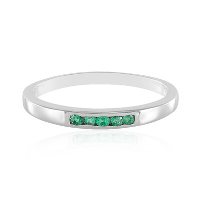 Russian Emerald Silver Ring