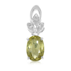 Cuprian Tourmaline Silver Pendant