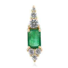 9K Zambian Emerald Gold Pendant