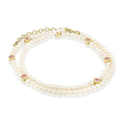 9K Tulear Pink Sapphire Gold Bracelet (Michelle Albala)