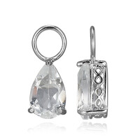 White Topaz Silver Earrings