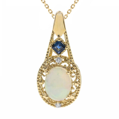 10K AAA Welo Opal Gold Necklace