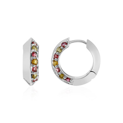 Fancy Tourmaline Silver Earrings