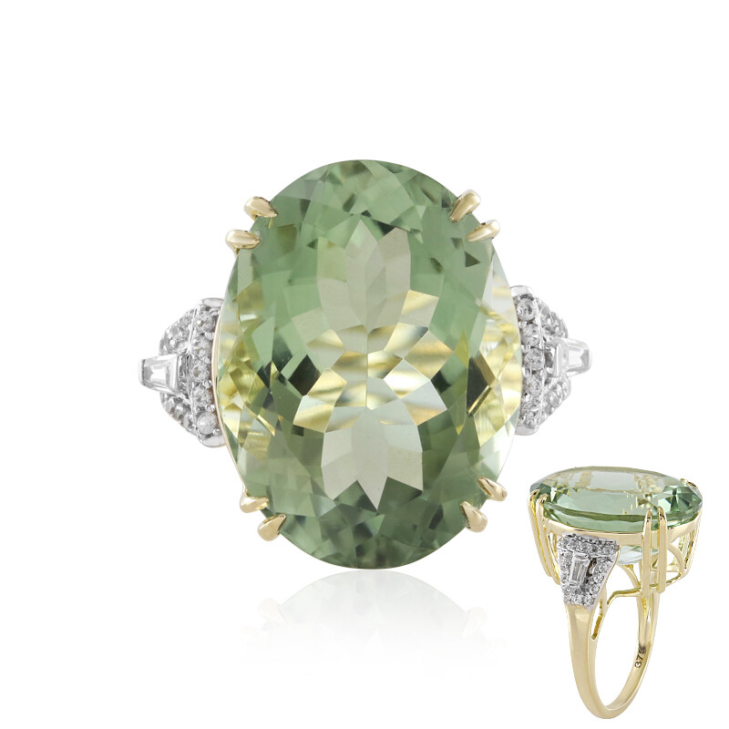 Green amethyst ring top