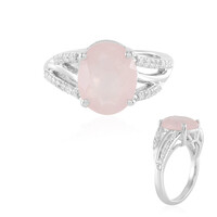 Rose Quartz Silver Ring