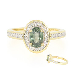 18K Unheated Sapphire Gold Ring (AMAYANI)