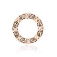 9K SI1 Argyle Rose De France Diamond Gold Pendant
