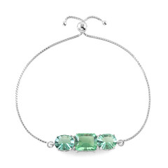 Green Fluorite Silver Bracelet