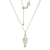 White Topaz Silver Necklace (Adela Silber)