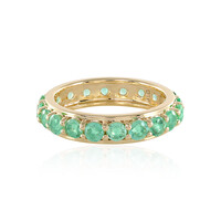 9K Russian Emerald Gold Ring