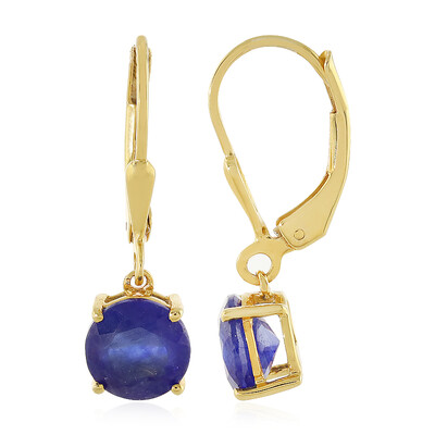 Madagascar Blue Sapphire Silver Earrings