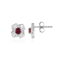 Madagascar Ruby Silver Earrings (de Melo)