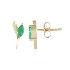9K Brazilian Emerald Gold Earrings (de Melo)