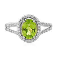 Jilin Peridot Silver Ring