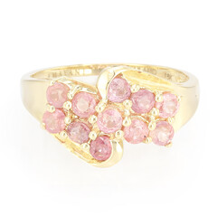 18K Unheated Padparadscha Sapphire Gold Ring (AMAYANI)