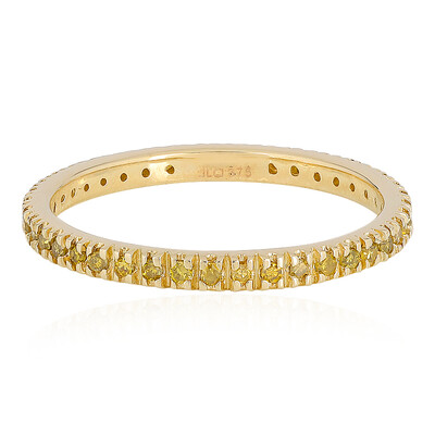 9K I3 Yellow Diamond Gold Ring
