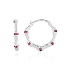 Nigerian Pink Tourmaline Silver Earrings (de Melo)
