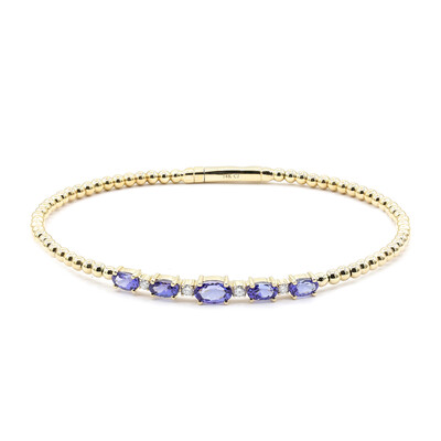14K AAA Tanzanite Gold Bangle (CIRARI)