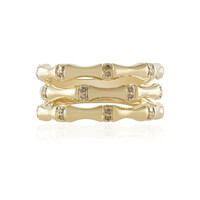 9K I2 Champagne Diamond Gold Ring (de Melo)