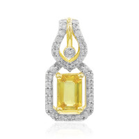 9K Ban Ka Cha Yellow Sapphire Gold Pendant