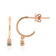 9K SI1 Argyle Rose De France Diamond Gold Earrings (Annette)
