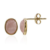 Rose Quartz Silver Earrings